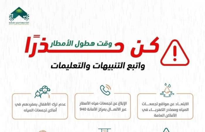 أمانة الحدود الشمالية وبلدياتها ترفع الجاهزية لموسم الأمطار