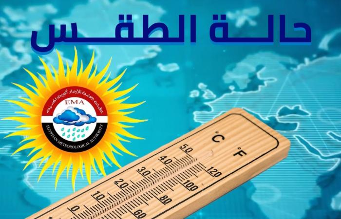 بيان بدرجات الحرارة والظواهر الجوية المتوقعة اليوم