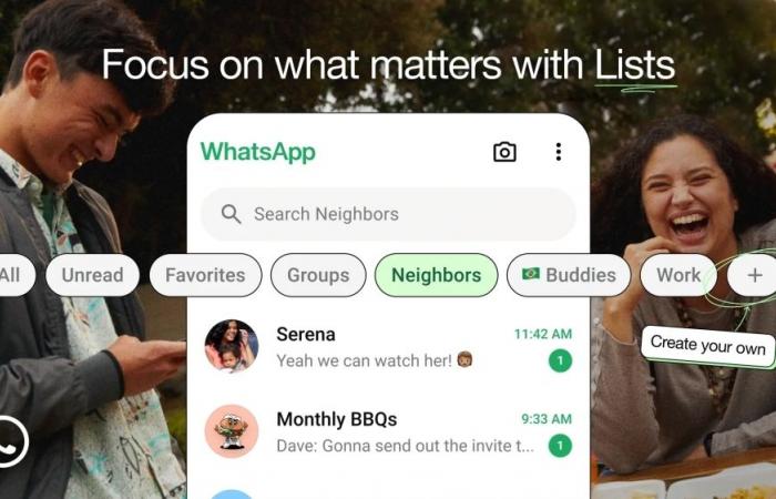 قوائم مخصصة في WhatsApp لتنظيم المحادثات