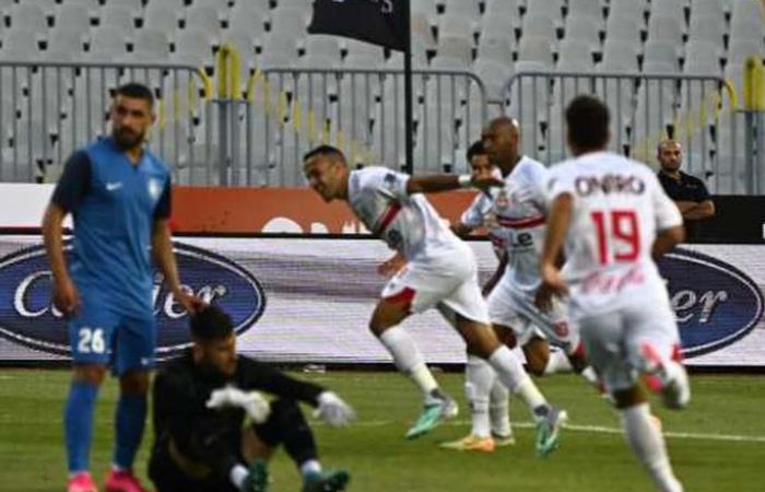 الزمالك يتقدم على سموحة في الشوط الأول بخطأ الهاني سليمان