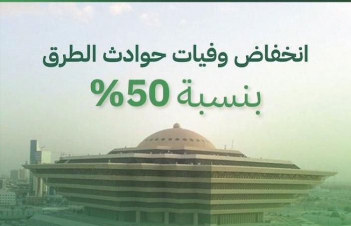 انخفاض وفيات الطرق 50 %