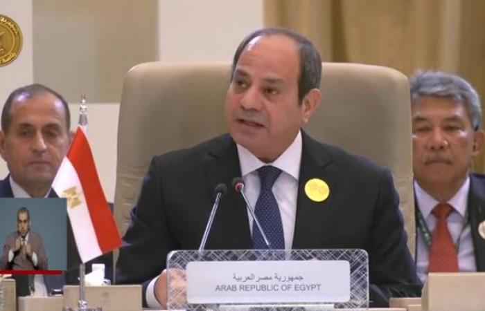 الرئيس السيسي: مصر تدين بشكل قاطع حملة القتل الممنهج التي تمارس بحق المدنيين بـ غزة