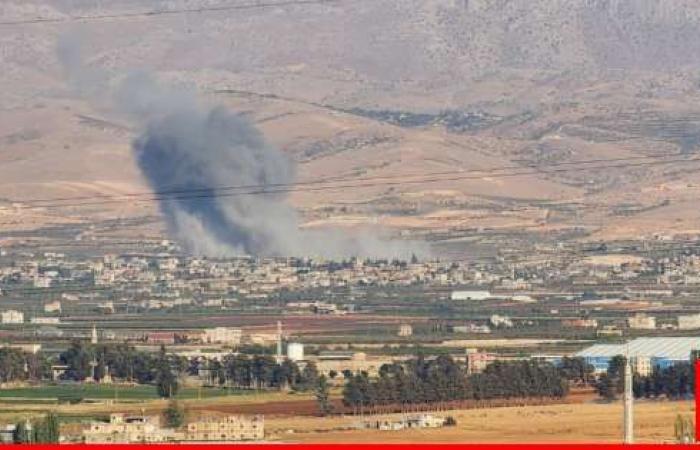 النشرة: غارة قرب معبر جوسيه بالبقاع وغارات على عيتا الجبل ومبنى بلدية خربة سلم والسريرة والبازورية بالجنوب