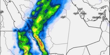 "الأرصاد": أمطار متوسطة وغزيرة على معظم مناطق المملكة