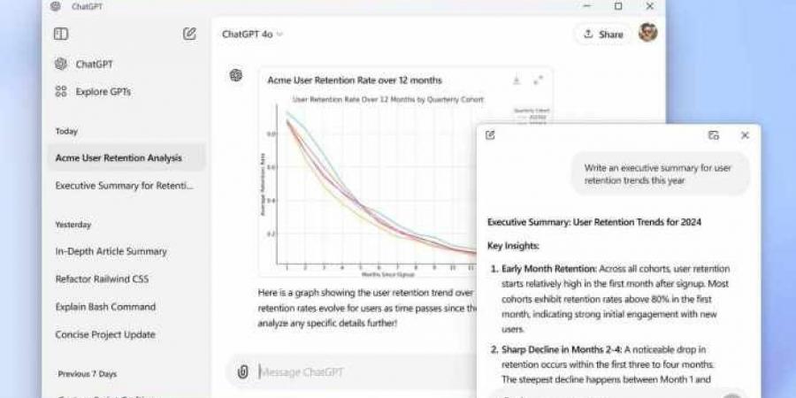 تطبيق ChatGPT قادم إلى ويندوز لمستخدمي النسخ المدفوعة