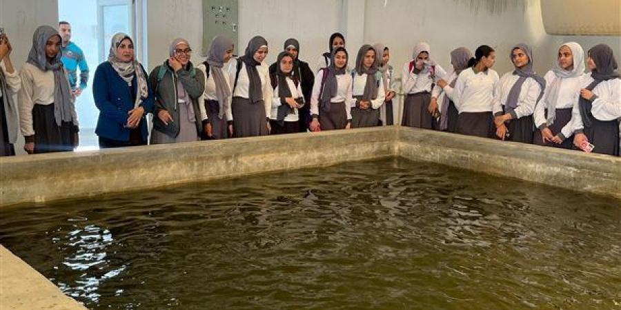 جولة تعليمية لطلاب المدارس بمعهد الاستزراع السمكي بجامعة قناة السويس